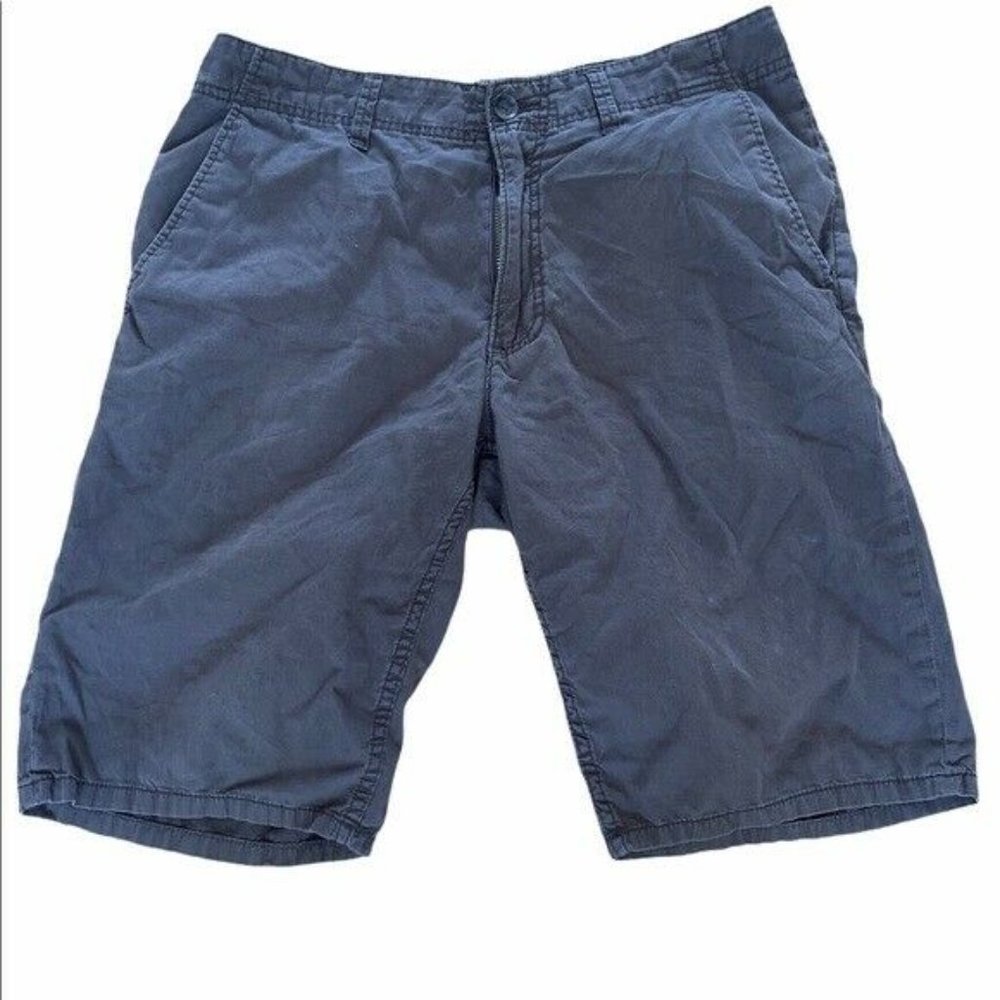 American Rag Blue Cotton Chino Shorts Slim Fit 32